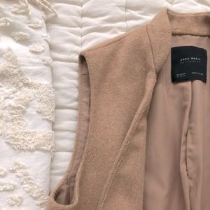 Zara Camel Duster Vest
